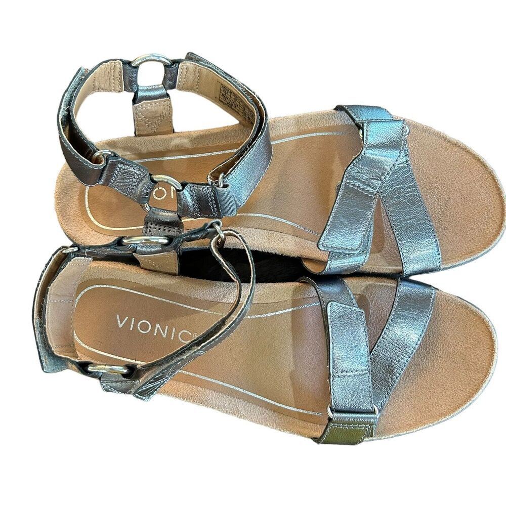 Vionic Silver Sandals With Cushioned Footbed - image 4